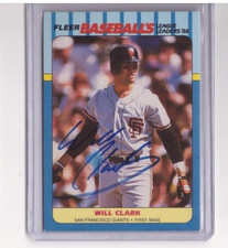 WILL CLARK SIGNED 1988 FLEER BASEBALL'S LEAGUE LEADERS CARD 5 TTM AUTOGRAPH AUTO