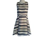 Esley Blue Striped Woven A-Line Dress Size S NWT