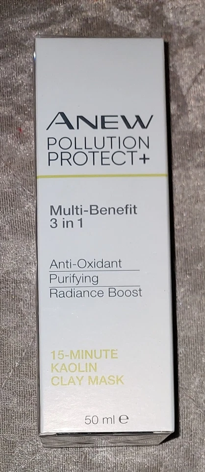 AVON ANEW POLLUTION PROTECT + CLAY MASK 15 MINUTE MULTI BENEFIT 3 IN 1 50ML NEW - Image 1 of 1