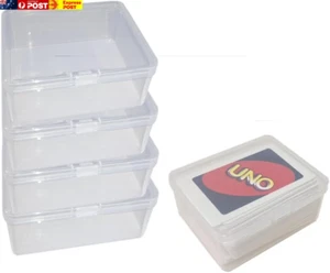 4PCS Plastic Game Card Storage Box, UNO Card Case, Playing Card Box, High Capaci - Picture 1 of 7
