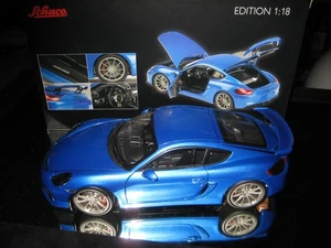 1:18 Schuco Porsche Caymen GT4 Saphirblaumet. 450040200 Rarität in OVP - Bild 1 von 4