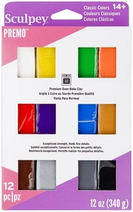 Polyform Premo Sculpey Polymer Clay Multipack 1oz 12/Pkg-Classic - Picture 1 of 1