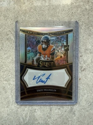 TROY FRANKLIN 2024 Select Rookie Auto #055/399 Broncos RC Silver Refractor - Image 1 of 2
