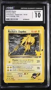 CGC 10 GEMAS COMO NUEVAS Rocket's Zapdos 15/132 Pokémon Celebraciones Clásico 2021 Inglés - Imagen 1 de 2