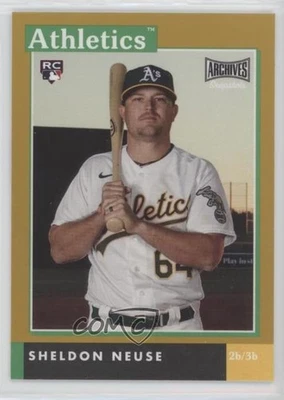 2020 Topps Archives Snapshots Gold /10 Sheldon Neuse #AS-SN Rookie RC - Image 1 of 2