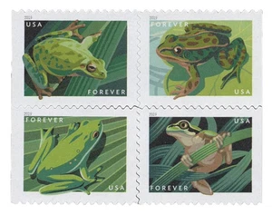 USPS Stamps ~ Unused Sheet of 20 ~ 2019 Frogs Scott #5395-5398 - Picture 1 of 2