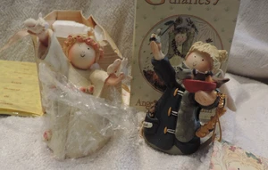 GNOMY'S DIARIES ANGEL OF THE MONTH LOT OF 2 ANGELS JANUARY & JUNE W/BOXES - Picture 1 of 2