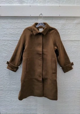 Nuevo abrigo para mujer H&M hasta la rodilla marrón talla L Foto 1 de 4