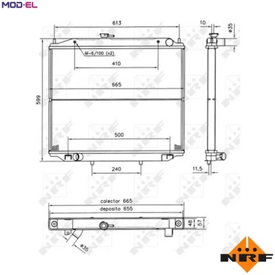 RADIATOR ENGINE COOLING 52238 FOR ZD30TiTiZD30 3.0L 4cyl - Image 1 of 4