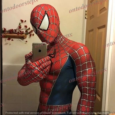 Clásico Raimi Spiderman Juegos con disfraces de Halloween Adulto Spider-man Traje Zentai Foto 1 de 4
