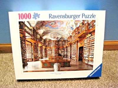 RAVENSBURGER 1000 PC PUZZLE LIBRARY IN ST FLORIAN MONASTERY AUSTRIA 2025 IN HAND - Image 1 of 4