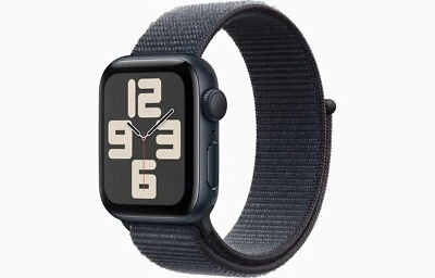 Apple Watch SE 2024 2 Gen GPS 40Mm Caja Medianoche Correa De Tela Negra MXEA3 - Imagen 1 de 4