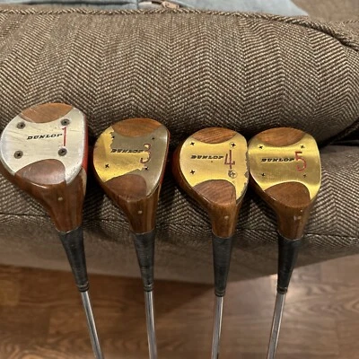 Maxfli Dunlop Caqui Driver 1 3 4 y 5 Juego de Madera Jugable Foto 1 de 4