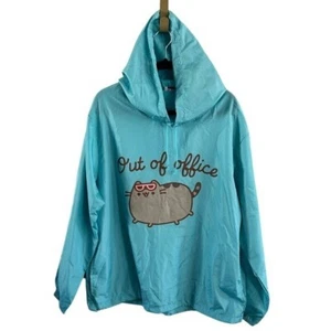 Pusheen Out of Office Lightweight Rain Hoodie Culture Fly 2019 Box Exclusive Med - Picture 1 of 16