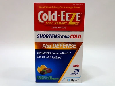 Pastillas de defensa Cold-Eeze Cold Remedy Plus 25 unidades cítricas con saúco Foto 1 de 3