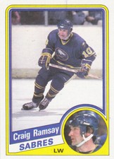 84/85 TOPPS..CRAIG RAMSAY..EXMT..CARD # 21..SABRES..FREE COMBINED SHIP
