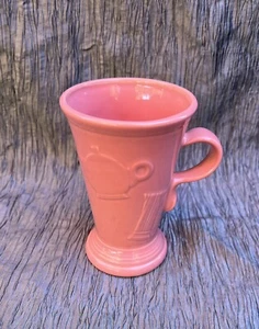 Homer Laughlin ceramic Pedestal Mug Fiesta Rose tall coffee cup mug NWT - Picture 1 of 7