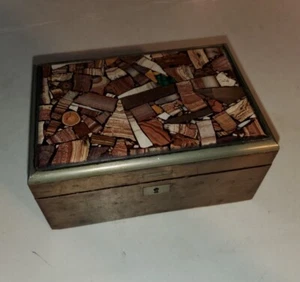 Antike französische Napoleon I I I Pietro Uhrenaufsteller Intarsien Holz Souvenir Box - Bild 1 von 16