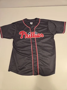 Vintage MLB Philadelphia Phillies dunkelgrau MLB Authentic Trikot XLT - Bild 1 von 9