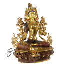 Vert Tara Bodhisattva Statue Tibetain Tantrique Main Peint Statues Figurine