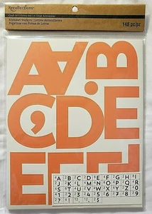 RECOLLECTIONS Craft It Alphabet Stickers 148 pcs - ORANGE - Picture 1 of 2