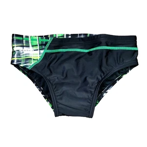 Speedo - Men's PowerFLEX Laser Sticks Brief - 30 - Green, Competitive Swim Brief - Picture 1 of 7