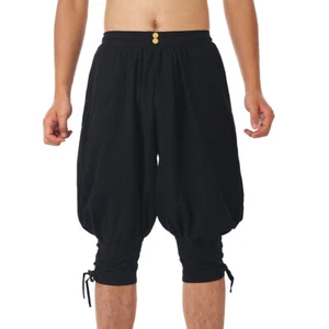 Herren Mittelalter Reithose Hose Halloween Renaissance Pirat Cropped Hose - Bild 1 von 18
