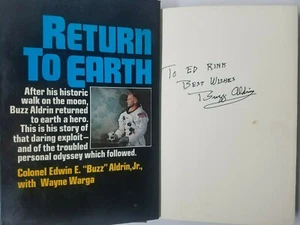 Buzz Aldrin Return To Earth SIGNED Book 1973 Autographed First Edition Autograph - Picture 1 of 7