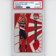 Graded 2012-13 Panini Past & Present DAMIAN LILLARD #34 Rookie Card PSA 10 Mint
