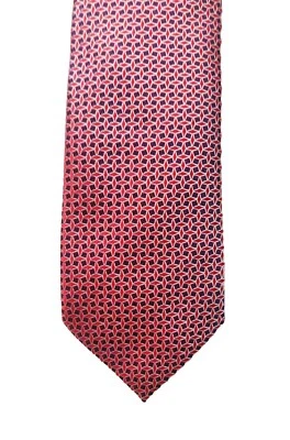 Corbata de hombre THOMAS PINK 100 % seda diseñador marruecos geométrico rojo púrpura  Foto 1 de 4