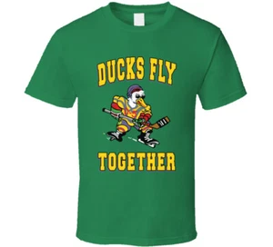 Ducks Fly Together The Mighty Ducks Movie Hockey Fan T Shirt - Picture 1 of 8