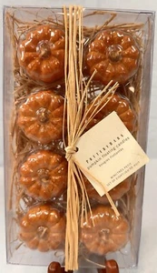 8 Pottery Barn Burnt Orange Pumpkin Floating Fall Autumn Thanksgiving Candles - Picture 1 of 12