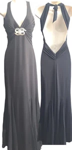 Cache Abendkleid Kleid schwarz offener Rücken Strass Meerjungfrau Größe 2 formell - Bild 1 von 6