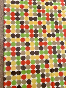 5+ yds Robert Allen outdoor polyester, 54"wide, vintage, circles, multicolored - Picture 1 of 4