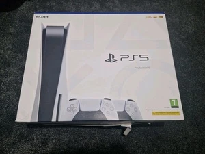 Sony Playstation 5 PS5 Disc Edition Console White 825GB Boxed Two Controllers - Picture 1 of 4