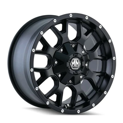 18" Mayhem Warrior 18x9 Matte Black 5x150 5x5.5 Wheel -12mm For Toyota Dodge Rim - Изображение 1 из 4