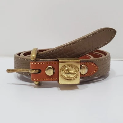 Cinturón de cuero Dooney & Bourke topo/tostado británico AWL para mujer M 30-32 Foto 1 de 4