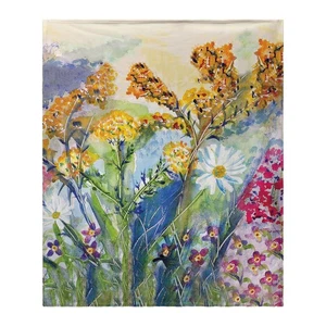 Betsy Drake Wildflowers Fleece Blanket - Picture 1 of 1