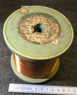 1,1 Kg KUPFER-LACKDRAHT HF DRAHT ∅ 0,06 mm LÖTBAR  NOS - Bild 1 von 4