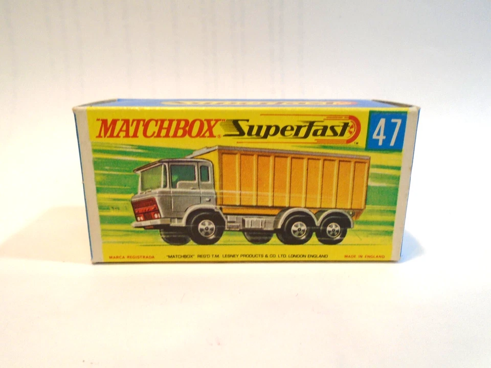 Matchbox Superfast 47 DAF Tipper Container Truck Box Vintage 1970 Lesney - Image 1 of 4