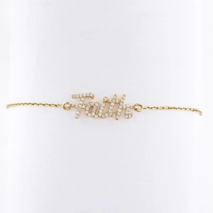 0.21ct Natural Diamond Bracelet 14k Gold Minimalist Handcrafted Everyday Wear - Picture 1 of 10