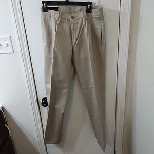 Chaps Boys Khaki Dress Pants Size 18 Husky Adjustable Waist Band - Picture 1 of 7