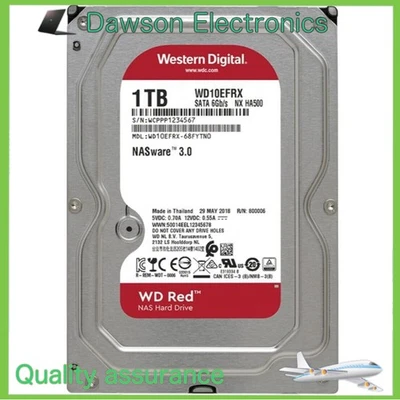 Western Digital Red WD10EFRX 1TB 64MB SATA III 3.5 inch NASware 3.0 Hard Drive - Image 1 of 3