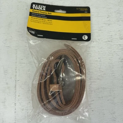 Klein Tools Tan 5202L General Purpose Leather Belt Size Large 38-46” NEW SEALED - Image 1 of 4