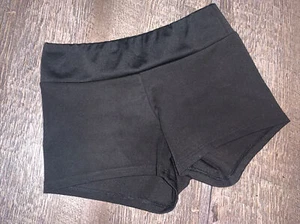 girls gymnast sequin black dance shorts small 8 10 12 ? guc - Picture 1 of 5