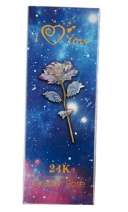 24K Golden Rose Galaxy Flower Birthday, Anniversary, Long-Lasting Romantic Gift - Picture 1 of 5