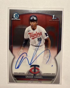 2023 Bowman Chrome Omari Daniel 1st Prospect Auto #CPA-OD Minnesota Twins