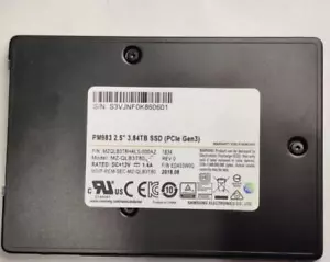 30pcs Samsung PM983 3.84TB SSD U.2 MZQLB7T7HALS-00007 2.5" Nvme Gen3 MZ-QLB3T80 - Bild 1 von 1