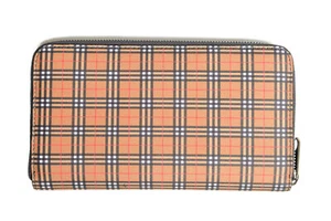 Burberry Women's "RENFREW" Multi-Color Checkered Leather Zip Around Wallet - Picture 1 of 6