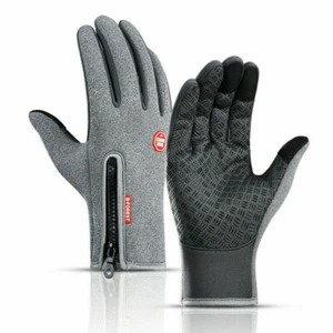Mens Winter Gloves Waterproof Warm Touch Screen for Ski Running and Outdoor Work - Picture 1 of 19